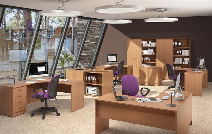 Офисный комплект мебели IMAGO четыре рабочих места, стол для переговоров в Южно-Сахалинске - изображение 2